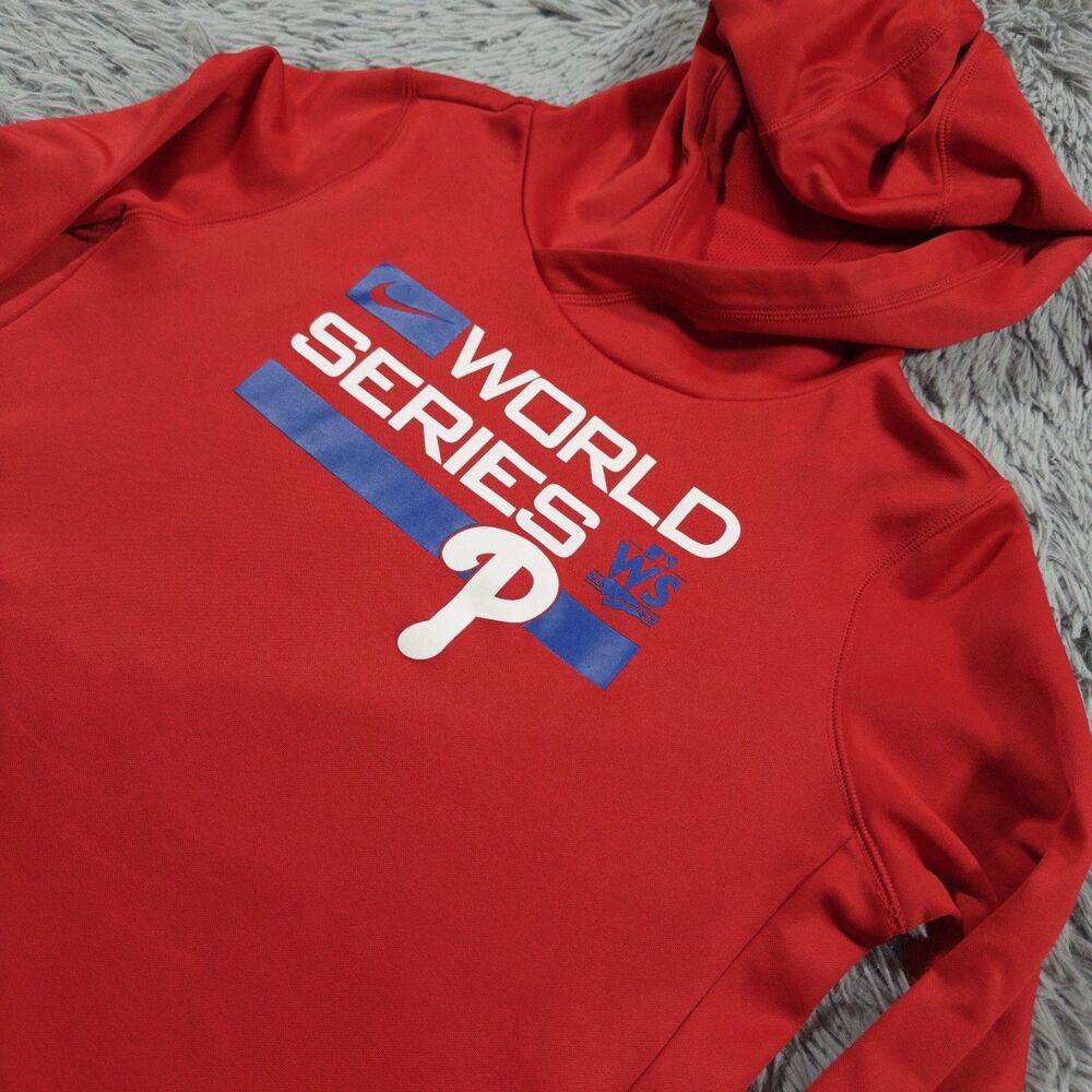 Nike Hoodie Large Red Philadelphia Phillies World Series Pullover Youth Boys